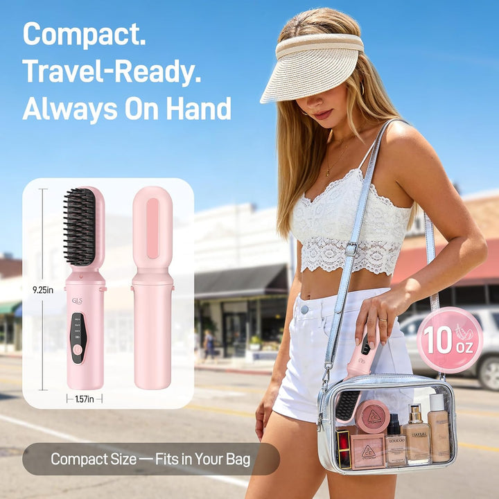 GLS 3-in-1 Cordless Hair Styling Set, Cordless Hair Straightener, C...