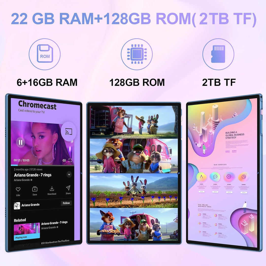 DEERTiME Tablet Android 14 Tablets 10.1 pulgadas con 22GB RAM 128GB...
