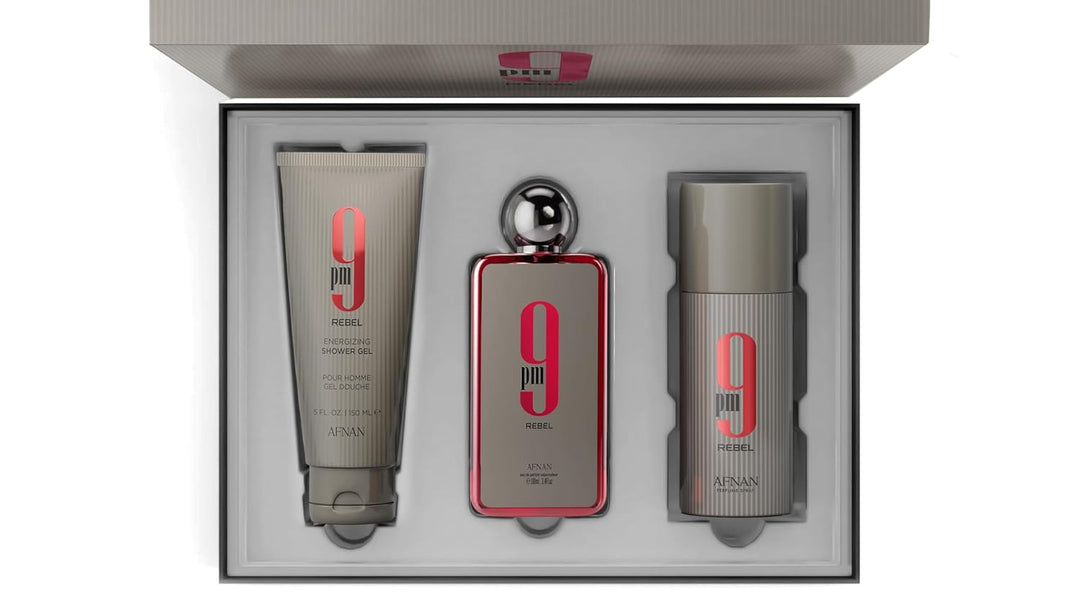 Afnan 9 PM Rebel - Set de regalo de perfume de lujo unisex \u2013 E...
