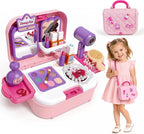 Juego de maquillaje falso para niños y niñas pequeñas de 3 a 5 a 8 años
