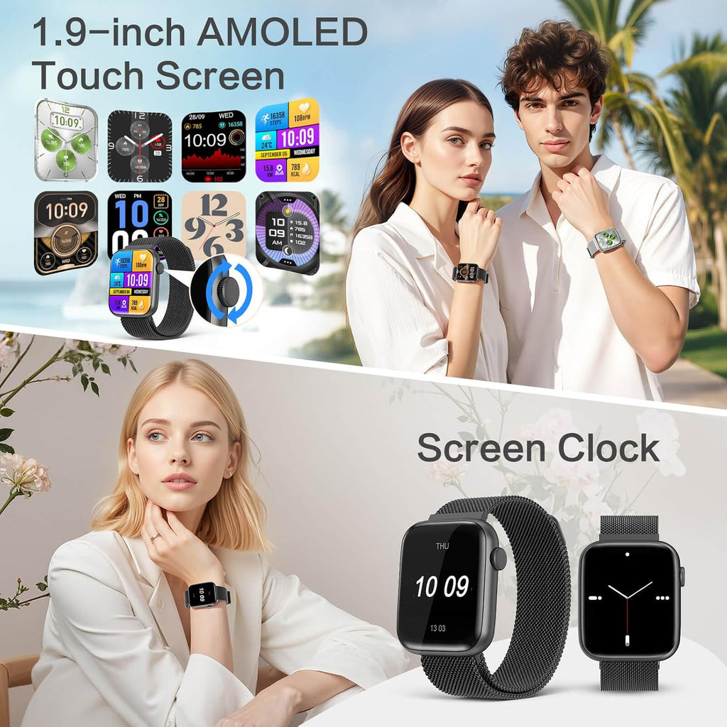 Smart Watch para Hombres 1.9" HD AMOLED AOD, DA GPT, Cara de Reloj AI