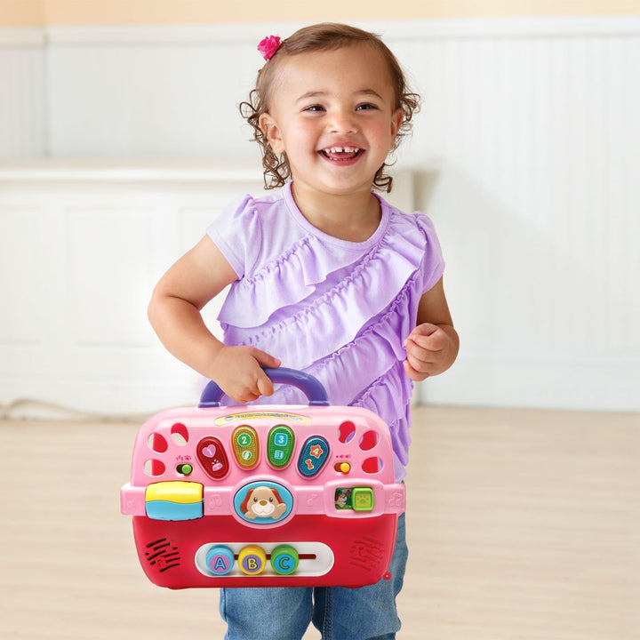 Portabebés de aprendizaje VTech Care for Me, color rosa