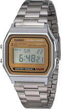 Casio A158WA Series | Reloj Digital Unisex | Vintage | WR | Cronómetro 100 SEG | Alarma Diaria | Hora Regular: Hora, Minuto, Segundo, PM, Fecha, Día | Luz LED | Batería 7 Años
