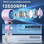 Guirngou Ventilador turbo portátil de mano, viento de 1 a 100 veloc...