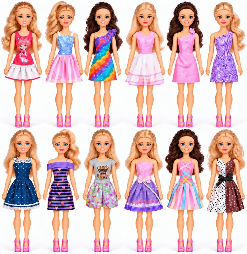 Liberty Imports Juego de 12 muñecas de juguete de moda americana