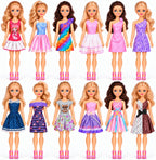 Liberty Imports Juego de 12 muñecas de juguete de moda americana