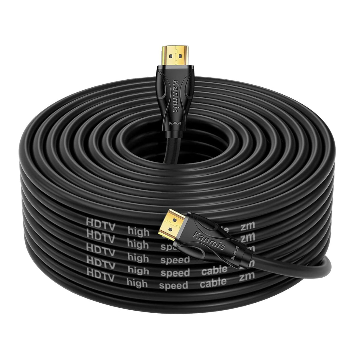 Cables HDMI de 75 pies de largo, 4K60Hz, cable HDMI 4K de alta velocidad con conectores chapados en oro, compatible con PlayStation Arc PS3 PS4 PC HDTV
