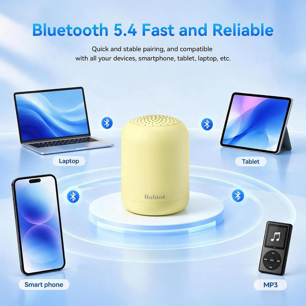 Bobtot Altavoces Bluetooth portátiles, tiempo de reproducción 24h