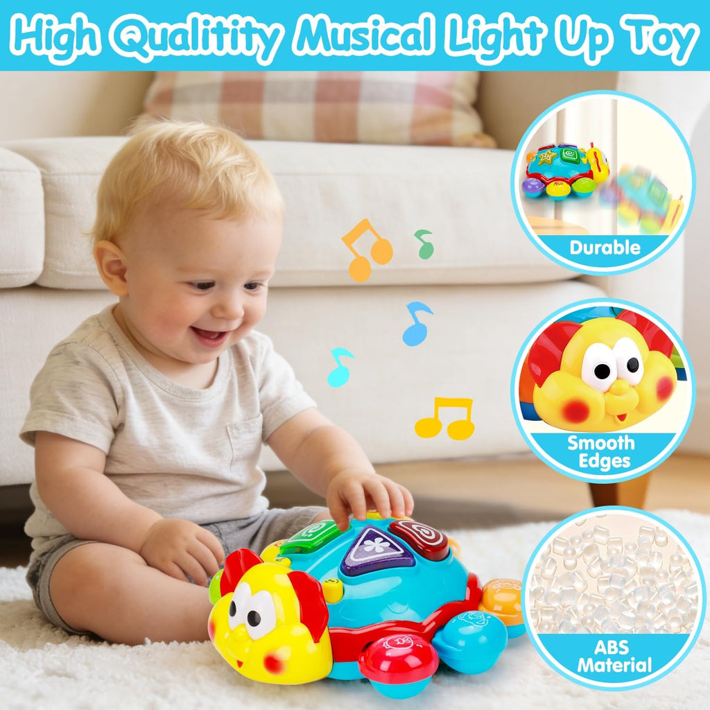 Juguete para gatear para bebés, juguete de aprendizaje musical iluminado