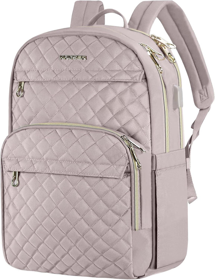 KROSER Mochila para laptop para mujer de 15.6 pulgadas, mochila dia...