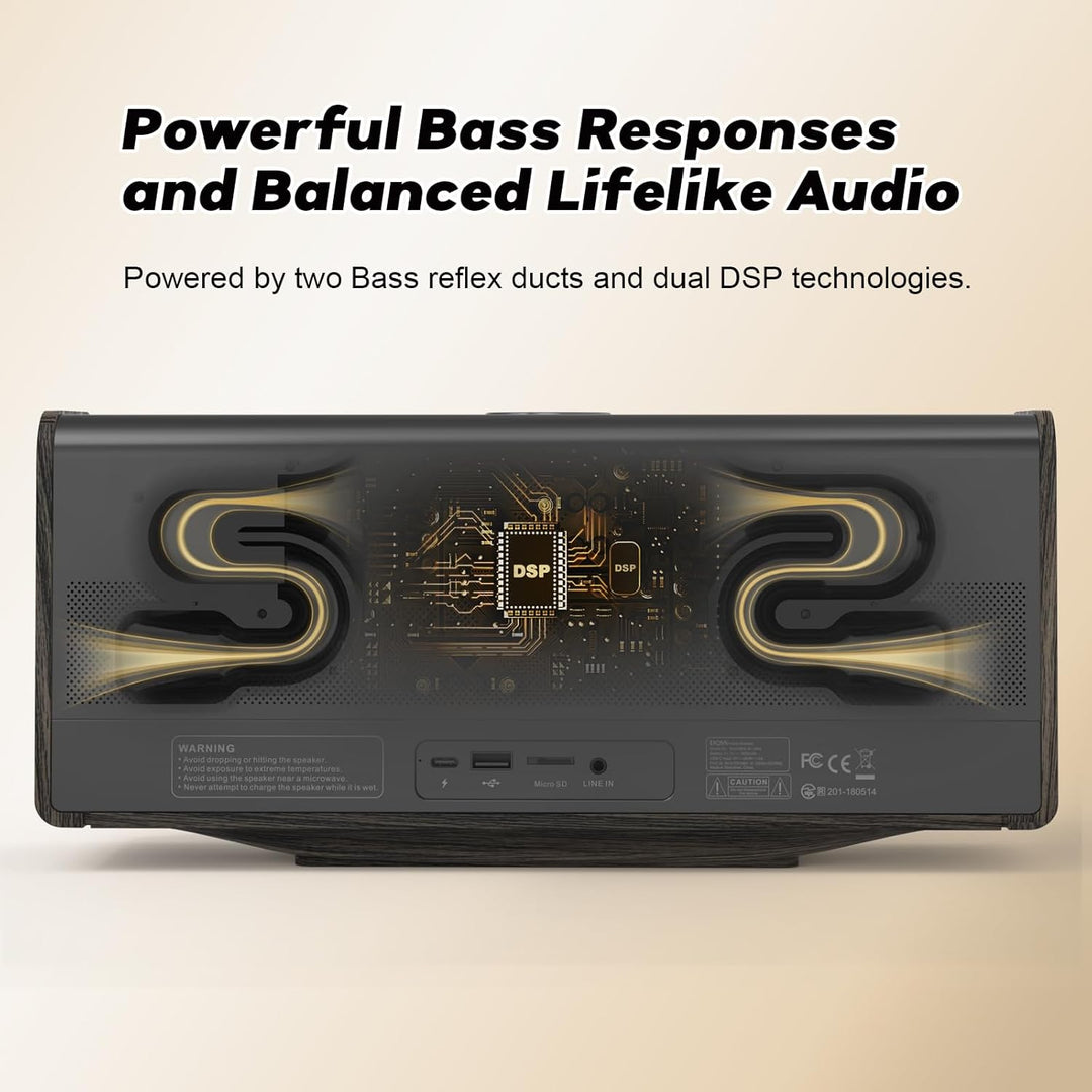DOSS SoundBox Ultra - Altavoz Bluetooth con audio de 2.1 canales, s...