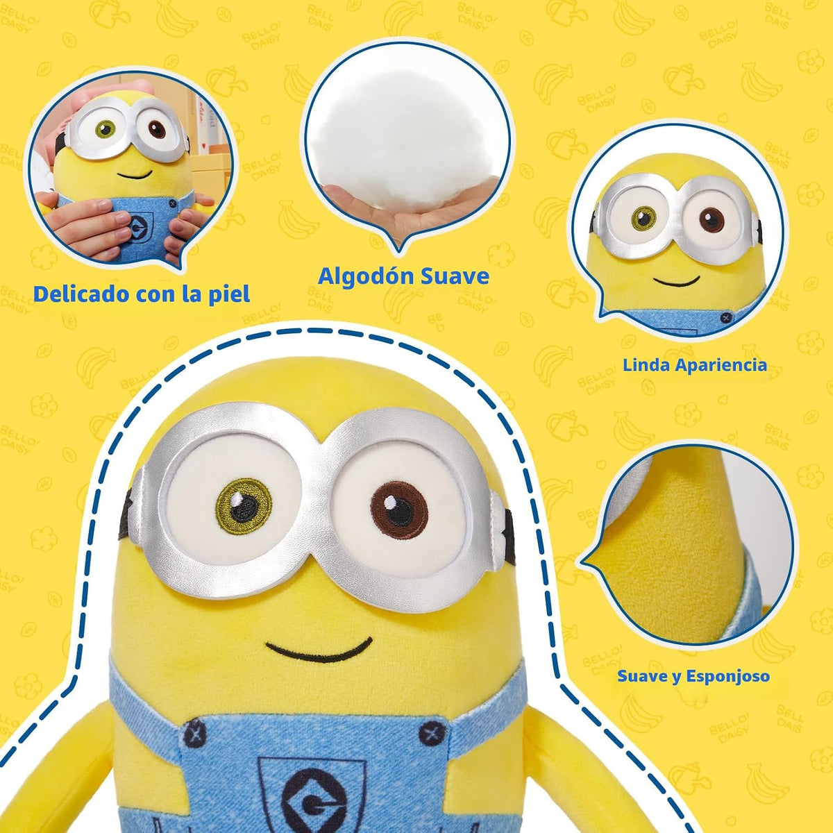 MINISO Animales de Peluche Minions, Bob de 8 pulgadas