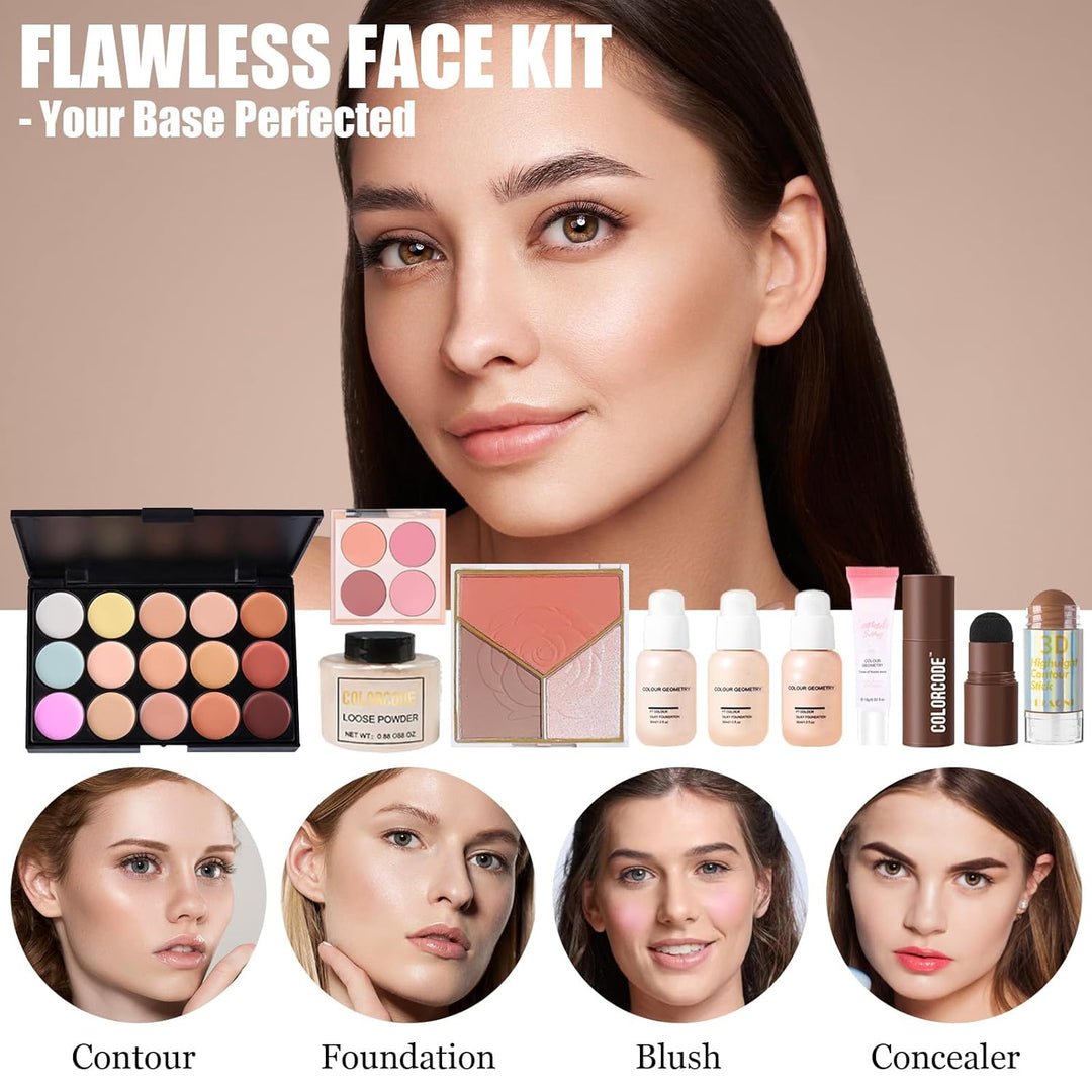 Kit completo de maquillaje para mujer, juego de maquillaje todo en...