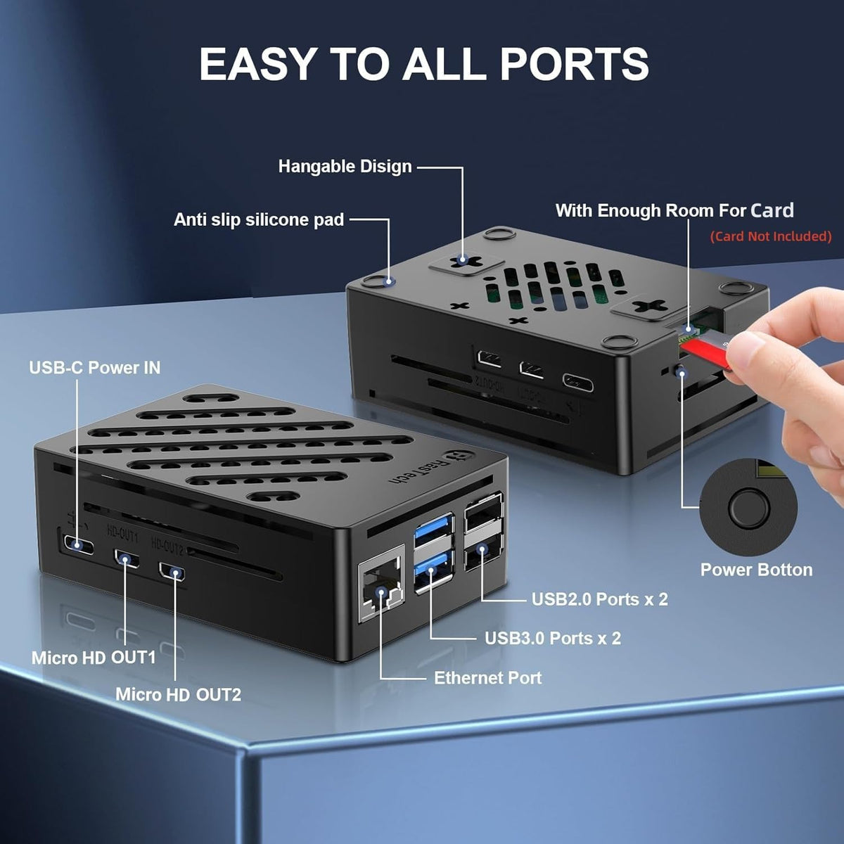 RasTech Raspberry Pi 5 Kit 8GB RAM con funda Pi 5, enfriador activo...