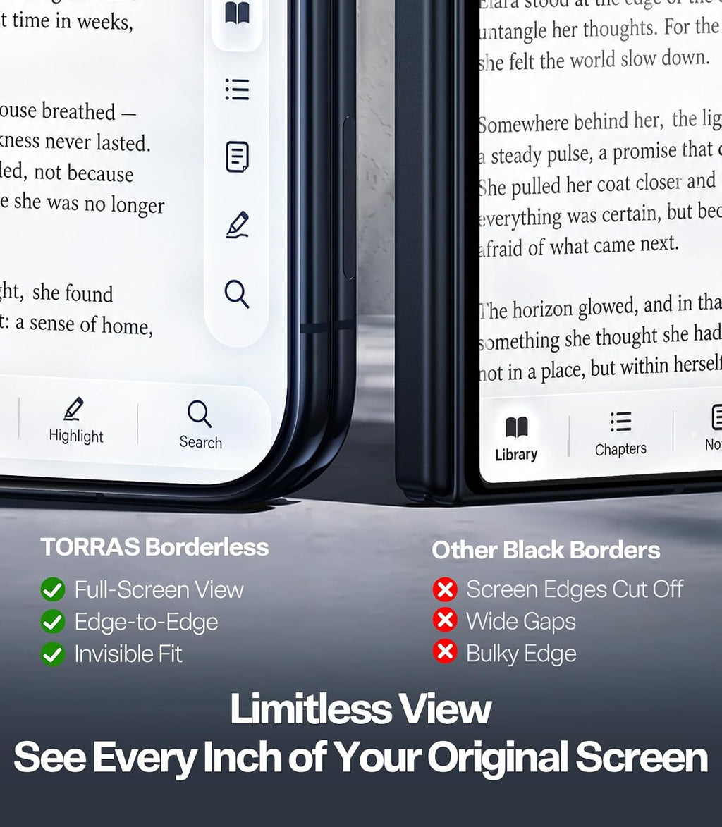 TORRAS Protector de pantalla irrompible para iPhone Duo de borde a borde