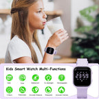 GOLDEN HOUR Relojes deportivos digitales para niños con rastreador de fitness, reloj despertador, cronómetro, sin aplicación, regalos de cumpleaños impermeables para niñas y niños de 4 a 12 años