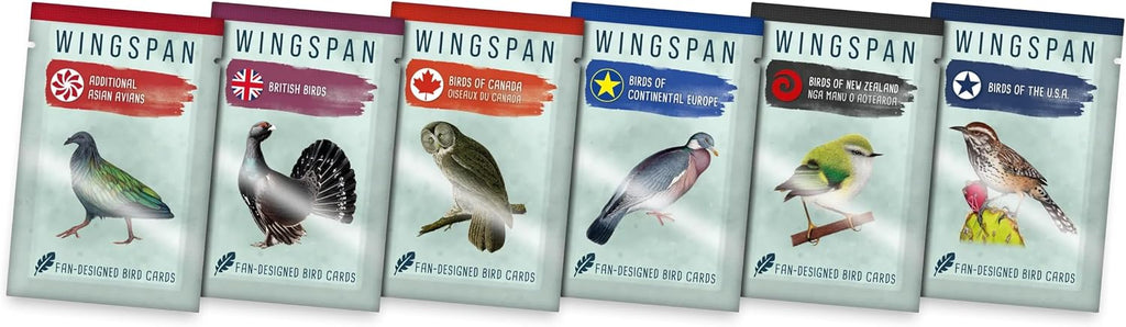 Stonemaier Games: Paquetes de Promoción de Aves Diseñadas por Fans de Wingspan | 150 Nuevas Aves Diseñadas por Fans Usando Poderes del Juego Base y Expansiones | Arte Consistente con las Aves