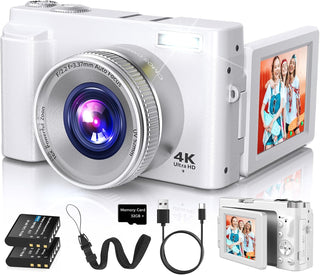 Duluvulu Cámara digital 4K para enfoque automático de fotografía, c...