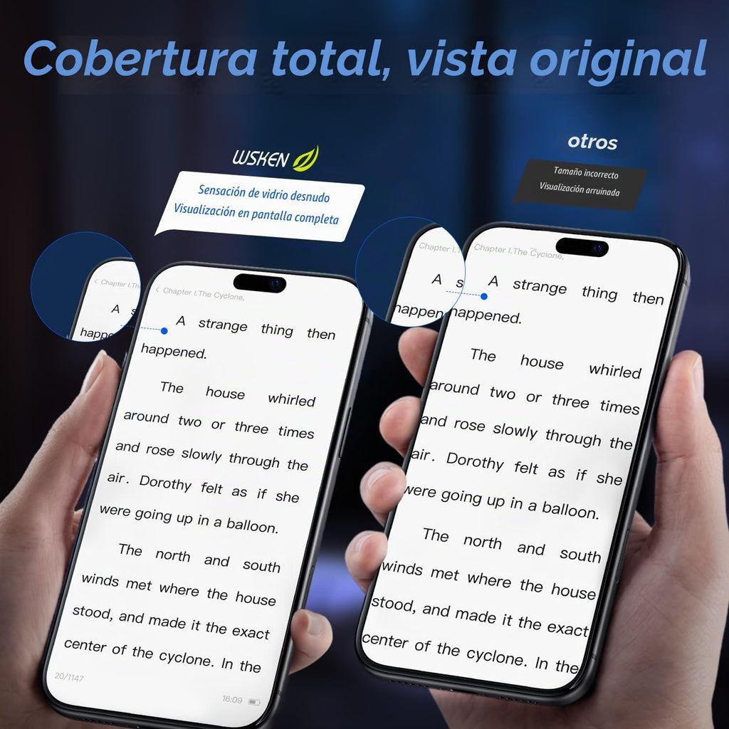 WSKEN Protector de pantalla de privacidad para teléfono 18 Pro Max - 3D