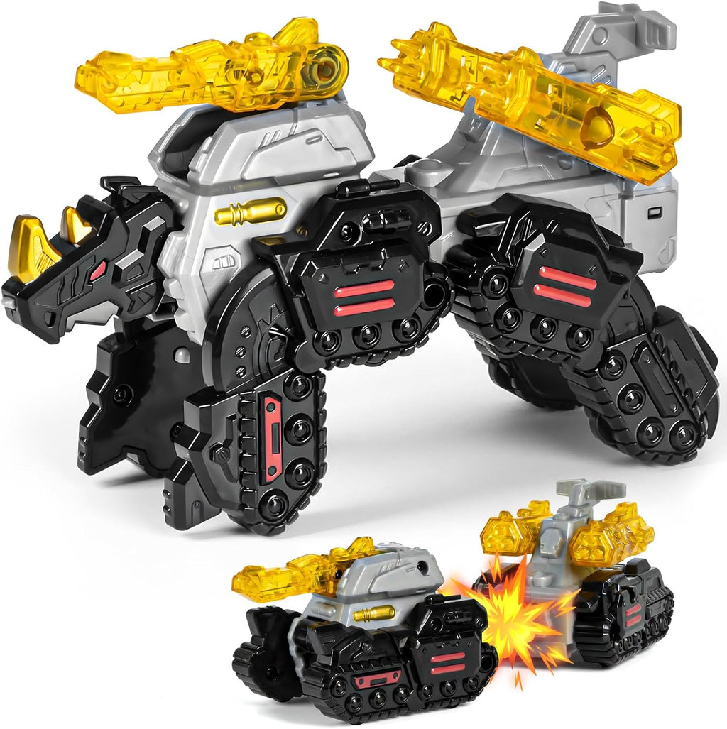 Juguete de automóvil de dinosaurio transformador de colisión, 2 autos magnéticos que se transforman en juguetes de dinosaurio, juguete de robot de dinosaurio para niños, juguetes de regalo