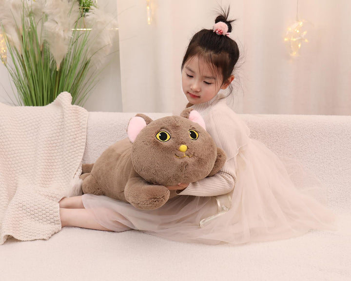 YESGIRL Animales de peluche con peso de gato de 26.4 pulgadas, 5 li...