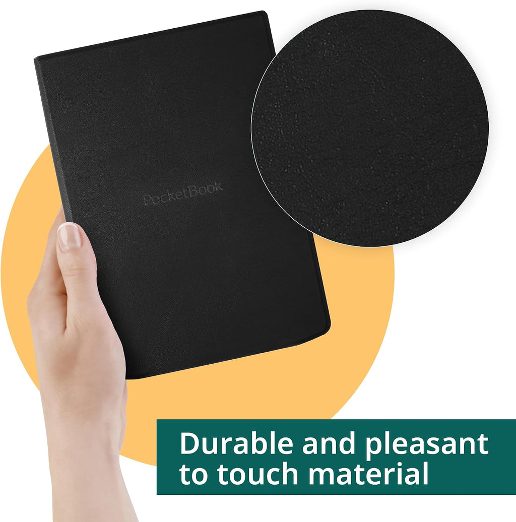 PocketBook Funda para lector electrónico para InkPad 4 y InkPad Color 2 | Funda abatible con función de sueño inteligente | Protección duradera | Fundas ligeras perfectas para viajes | Funda para lector de libros electrónicos en negro