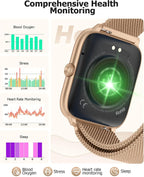Reloj Inteligente de Lujo para Mujer, 2.06" HD AMOLED AOD Llamadas Bluetooth