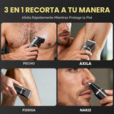 Cortadora de barba para hombres, afeitadora eléctrica IPX7 resisten...