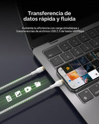 Belkin BoostCharge Pro Flex Cable de Carga USB-C a USB-C Trenzado (2M/6.6FT), Cable de Carga Rápida USB-IF para iPhone 16 Serie, MacBook Pro, iPad Pro, Galaxy S25, S24, Nintendo Switch 2 y Más