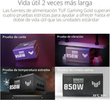 ASUS TUF Gaming 850W Oro (850 vatios, compatible con ATX 3.0, fuent...