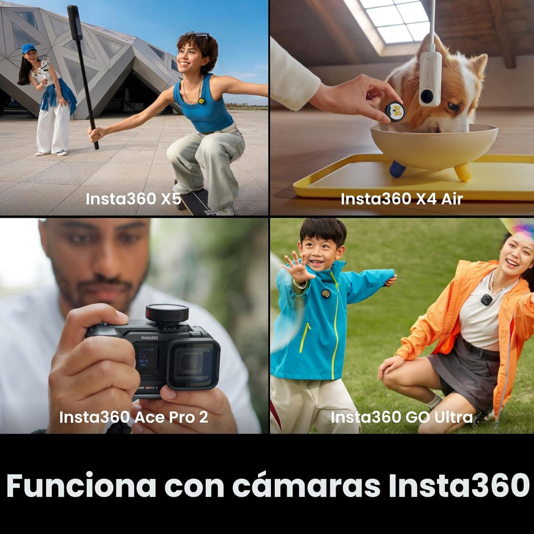 Transmisor Insta360 Mic Pro, mini micrófono Lavalier inalámbrico pa...