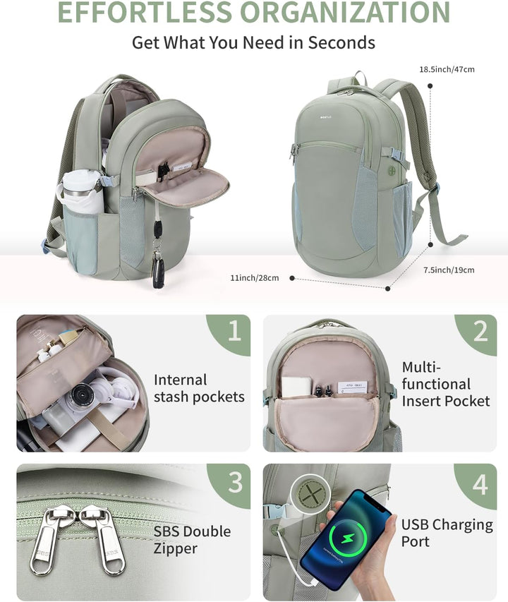 ECOHUB Mochilas para laptop de 17 pulgadas con compartimento para l...