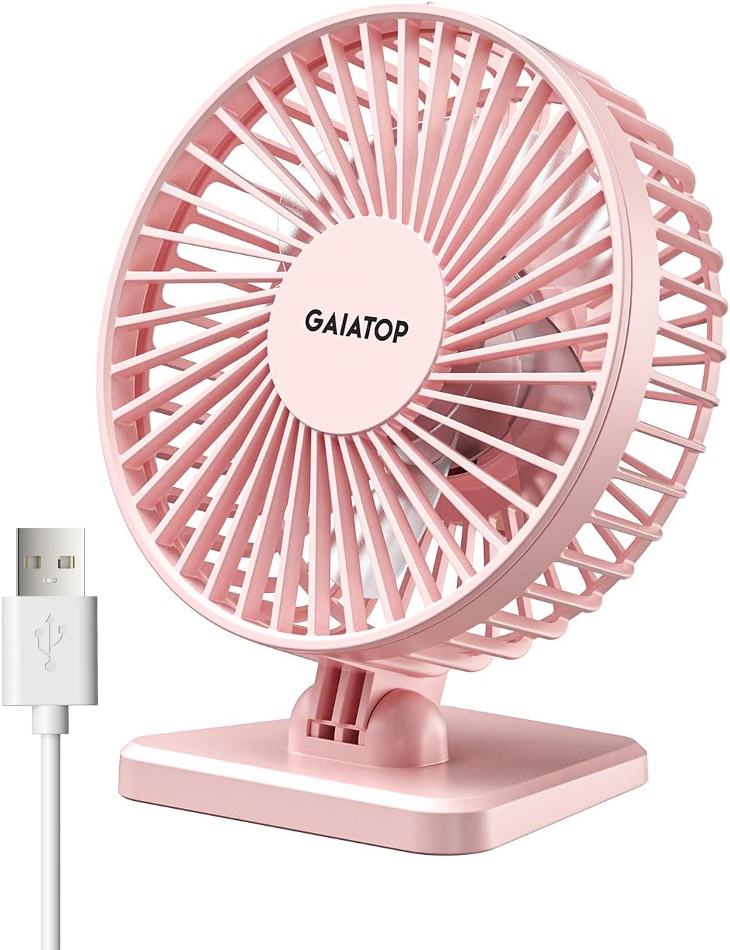 Gaiatop Ventilador de escritorio USB, pequeño pero potente, portáti...