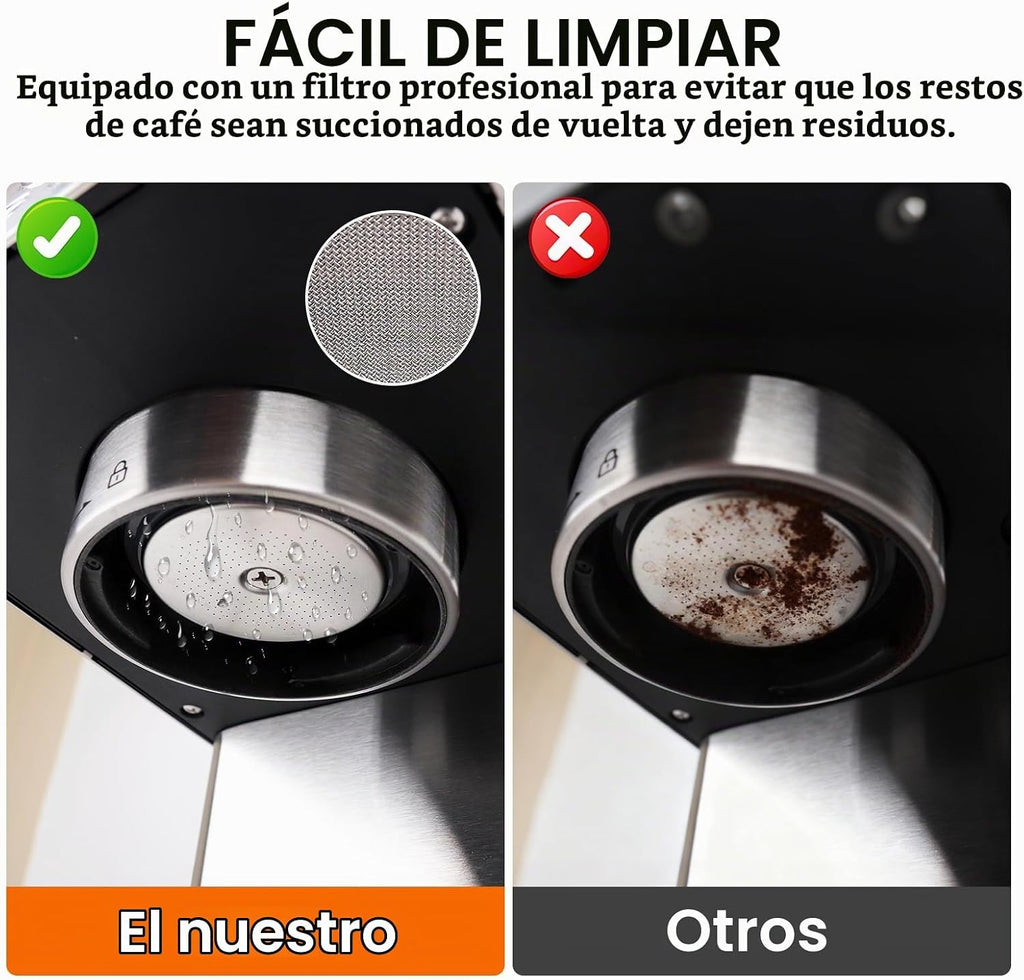 Sorgente Máquina de café expreso de 20 bar con espumador de leche