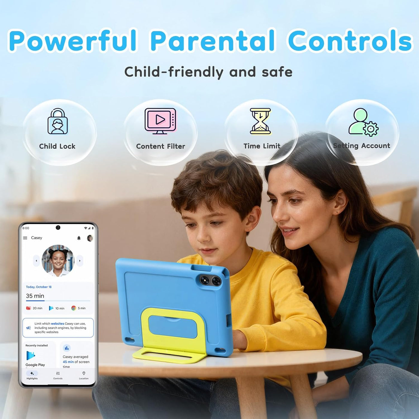 SHARECLOUD Tablet para niños de 10 pulgadas, tableta Android para n...