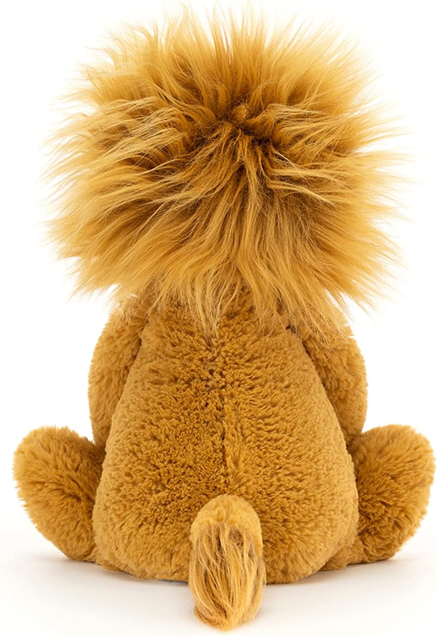 Jellycat León tímido de peluche, mediano de 12 pulgadas - Juguetes de felpa de gato grande - Regalo clásico para niños