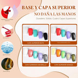 Kit de esmalte de uñas de gel YALSYNY, con secador de uñas LED UV,...