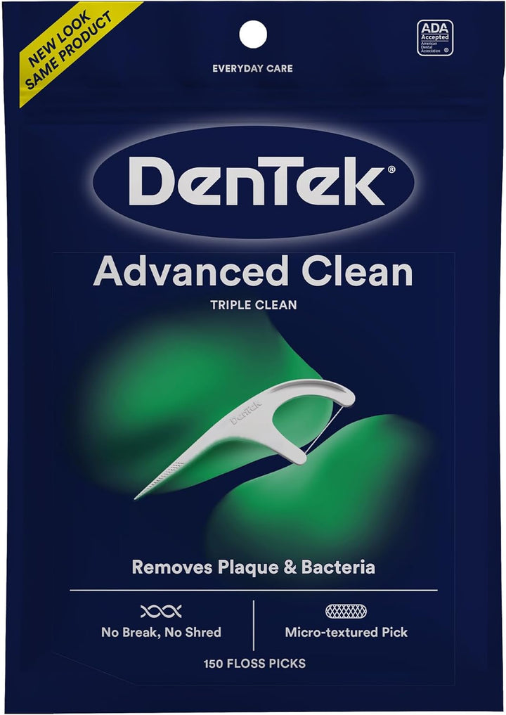 DenTek - Selecciones de hilo dental de limpieza avanzada Triple Cle...