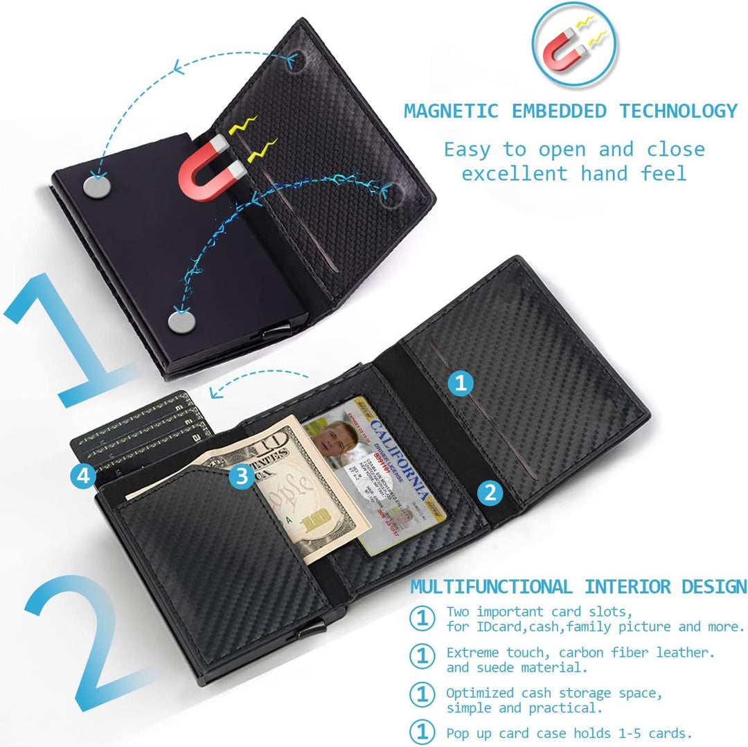 ZIKEE - Cartera inteligente Airtag para hombre, bolsillo frontal de...