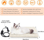 Cama térmica para gatos, almohadilla térmica impermeable de temperatura ajustable para perros y gatos con temporizador, almohadilla térmica para mascotas para gatos y perros, almohadillas