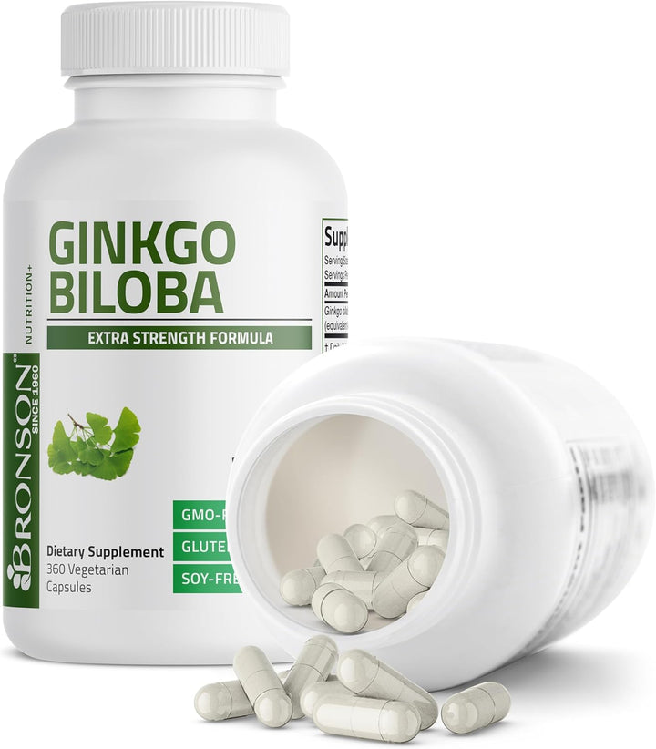 Bronson Ginkgo Biloba Extra Strength Apoya la función cerebral y so...