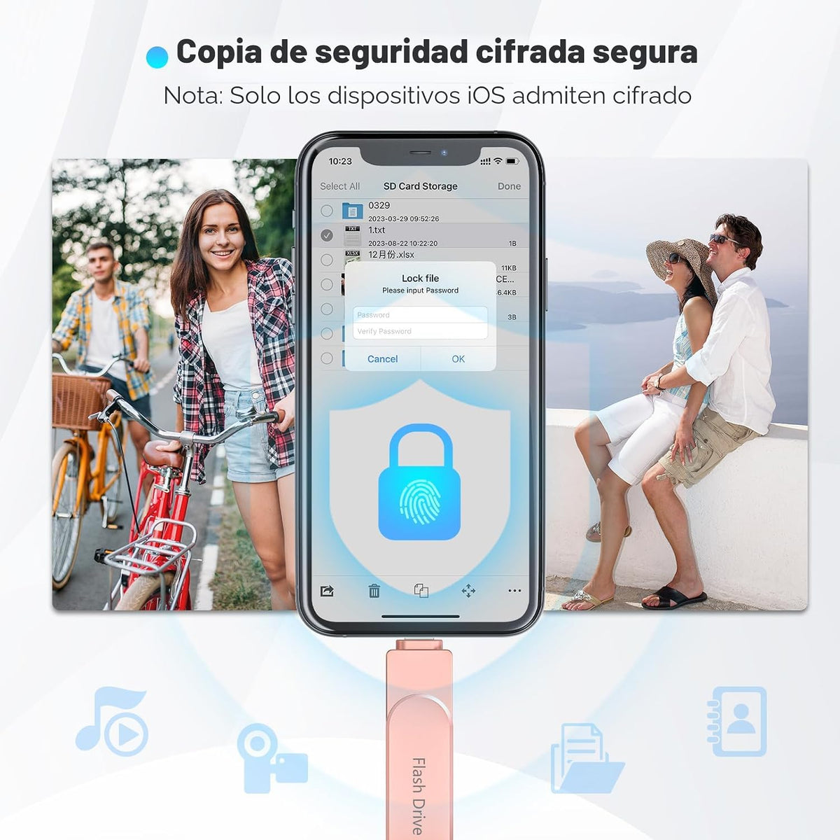 Apple Certificado MFi 512GB Stick de Fotos, Unidad Flash para iPhon...