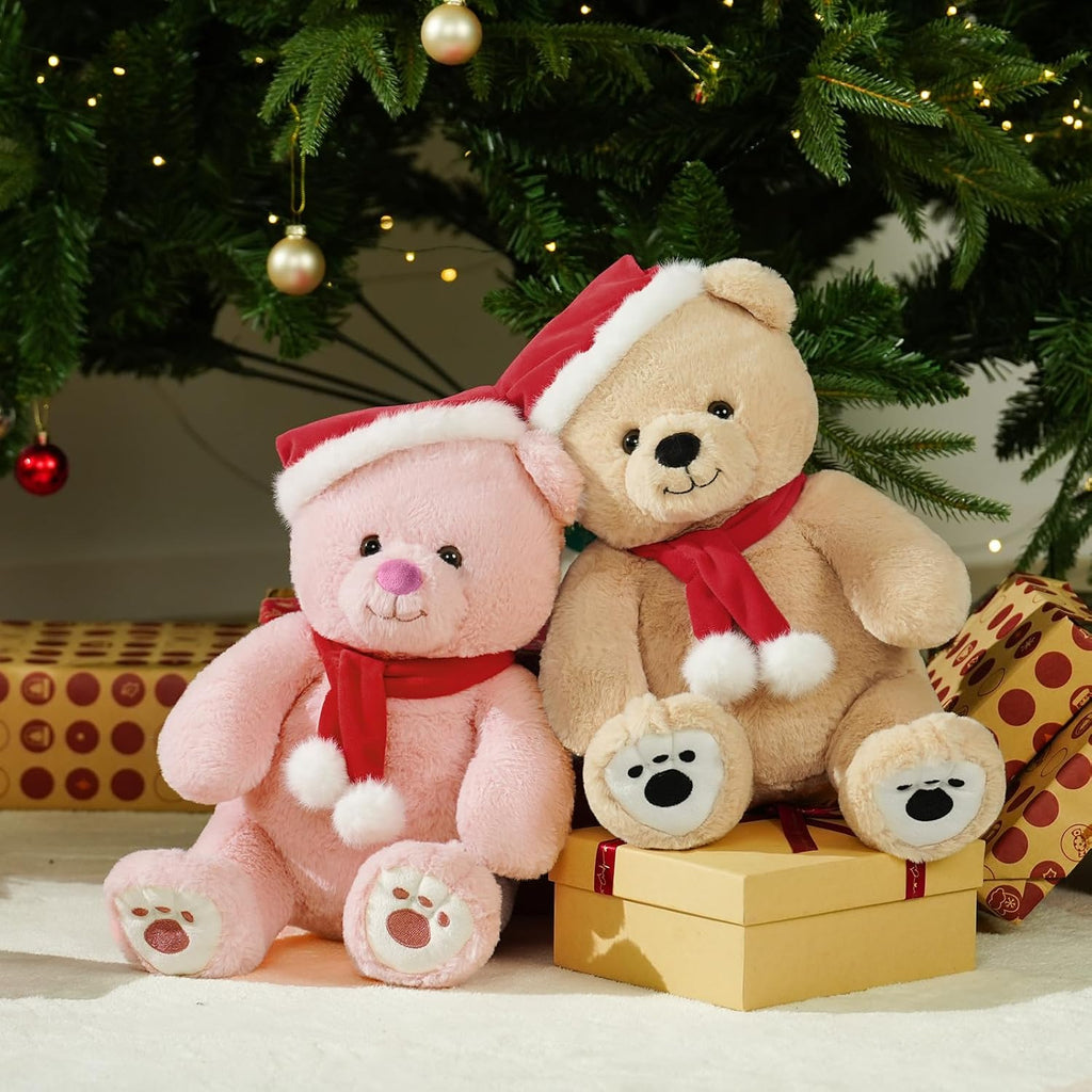 Tezituor - Oso de peluche de Navidad, 18 pulgadas, gran oso de Navidad