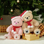 Tezituor - Oso de peluche de Navidad, 18 pulgadas, gran oso de Navidad