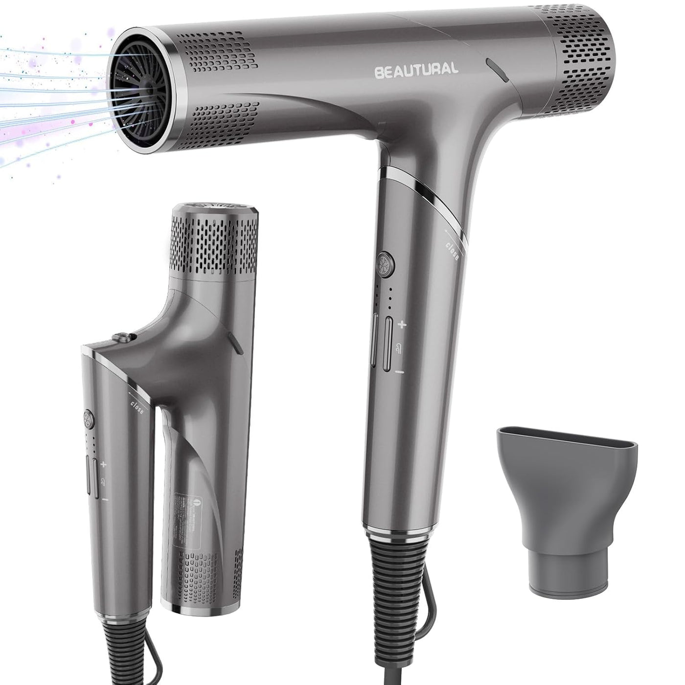 Secador de pelo BEAUTURAL, secador de pelo plegable de alta velocid...