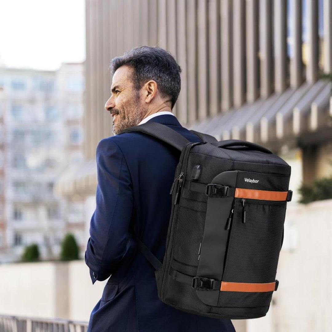 Mochila de viaje Velaybor 42L con 4 cubos de embalaje, bolsa de man...