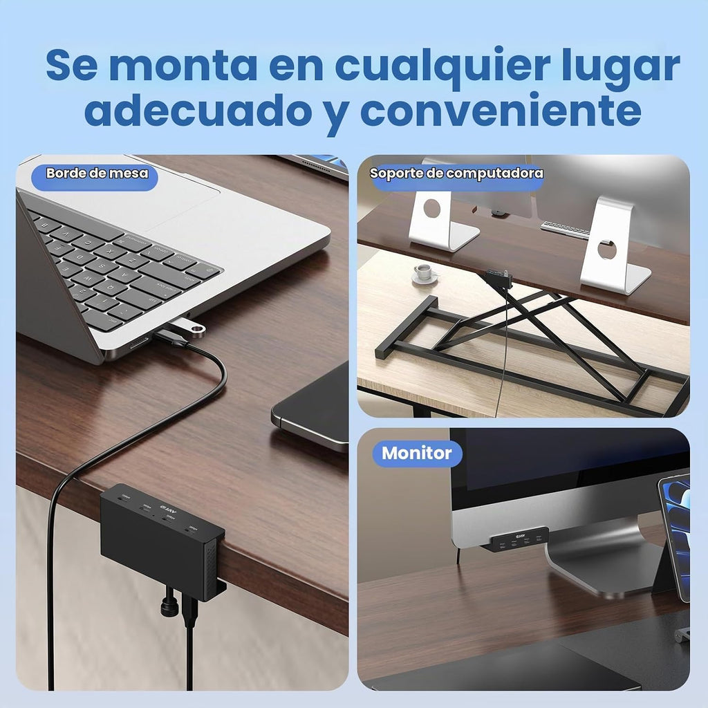 EJAY, BJ-4C-BK, hub USB 3.0 de 4 puertos