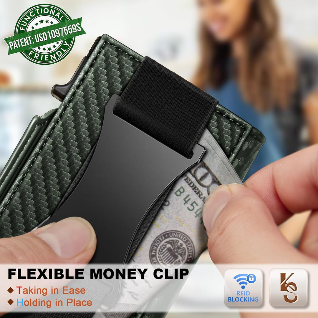 KEMISANT Billetera Airtag para hombre, delgada con bolsillo frontal...