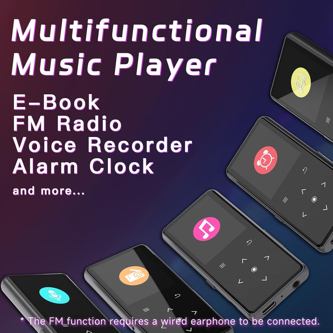 Reproductor MP3 de 128 GB con Bluetooth, reproductor de música port...