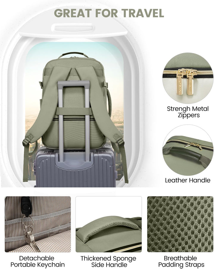LOVEVOOK Mochila de equipaje de mano artículo personal bolsa de via...